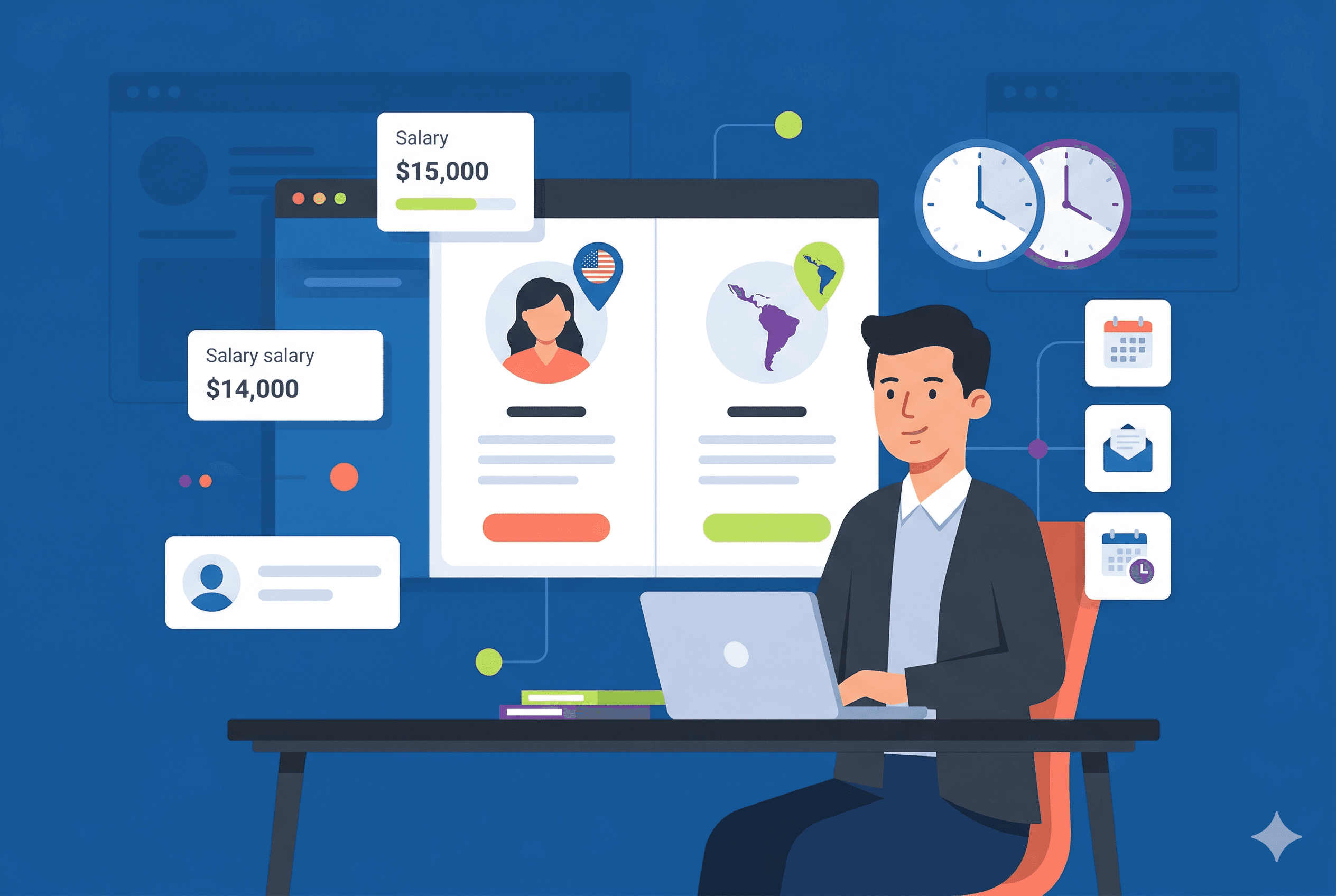 Startup founder comparing nearshore vs US-based executive assistant hiring options